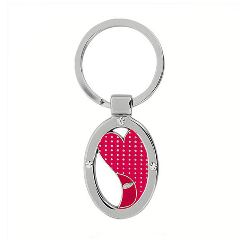 No Minimum Custom Logo Metal Keychain Enamel Key Ring Keyholder