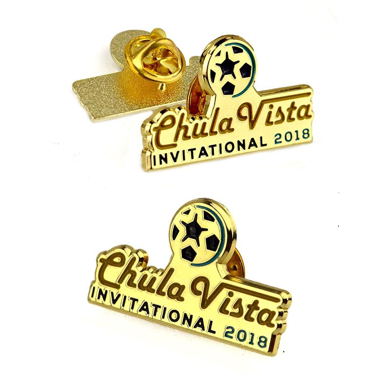 Soft Enamel Baseball Pin Custom Metal Plated Gold Lapel Pin