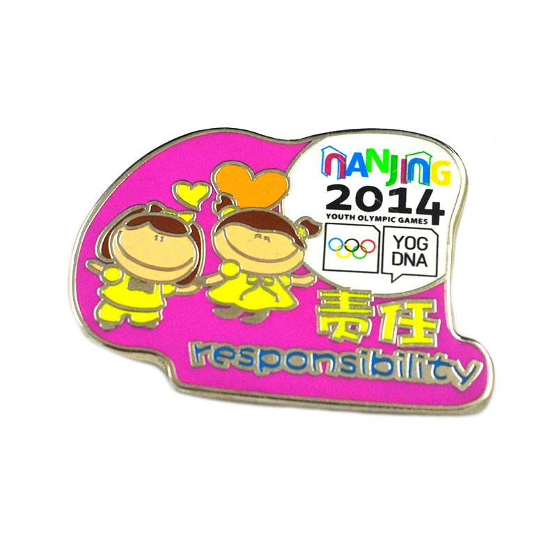 Factory Direct Sale Lapel Pin Karate Metal Sports Enamel Pin