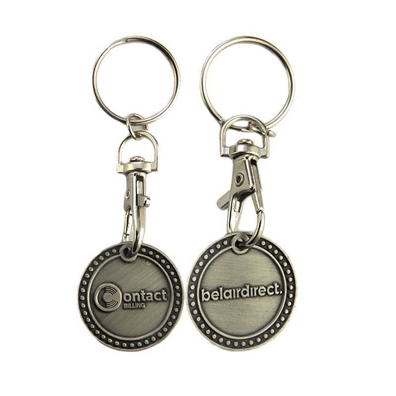 Customizable Keychain Metal Coin Holder Key Chain Enamel Logo