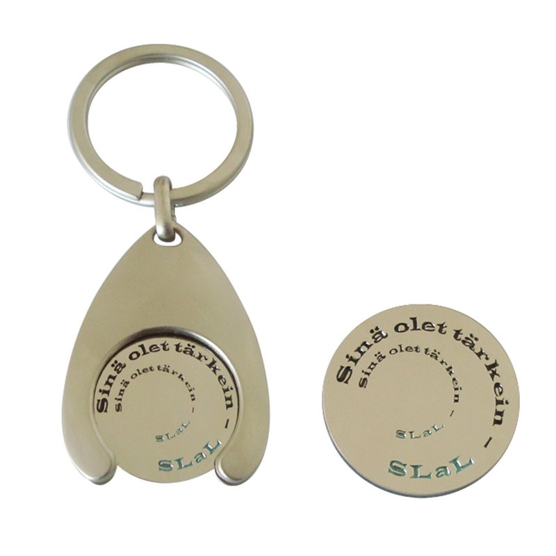 Keychain Accessories Custom Metal Trolley Coin Key Chains