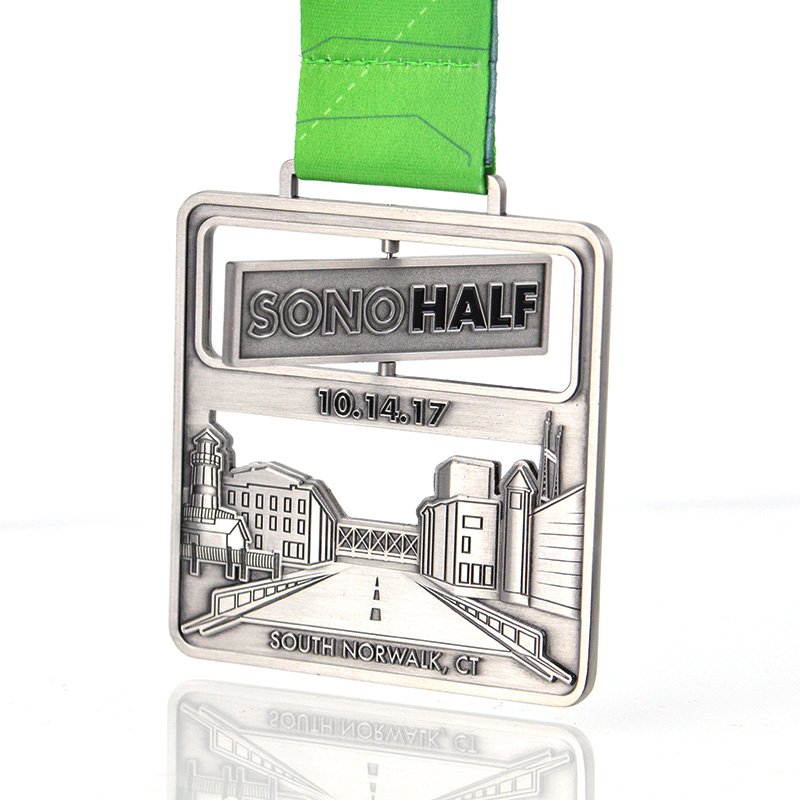 Artigifts Custom Running Medal Bulk Metal Plated Silver Medal