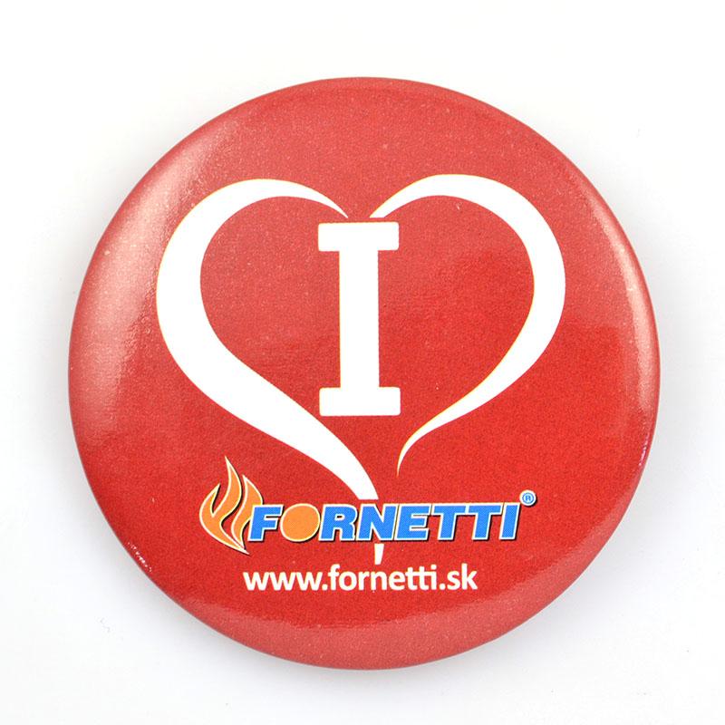 Button Badges Factory Custom Metal Printed Heart Tin Badge Pin