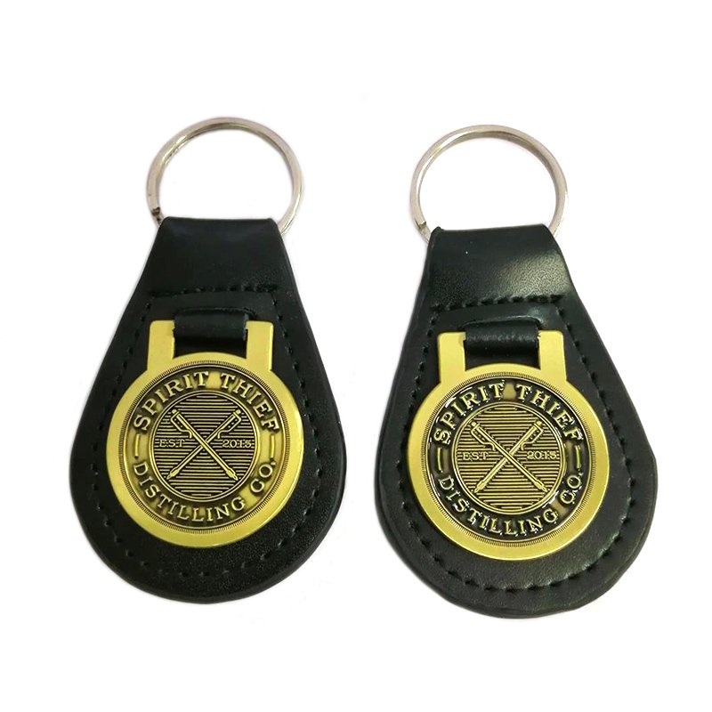 Personalised Leather Keyring Custom Metal And Leather Keychains