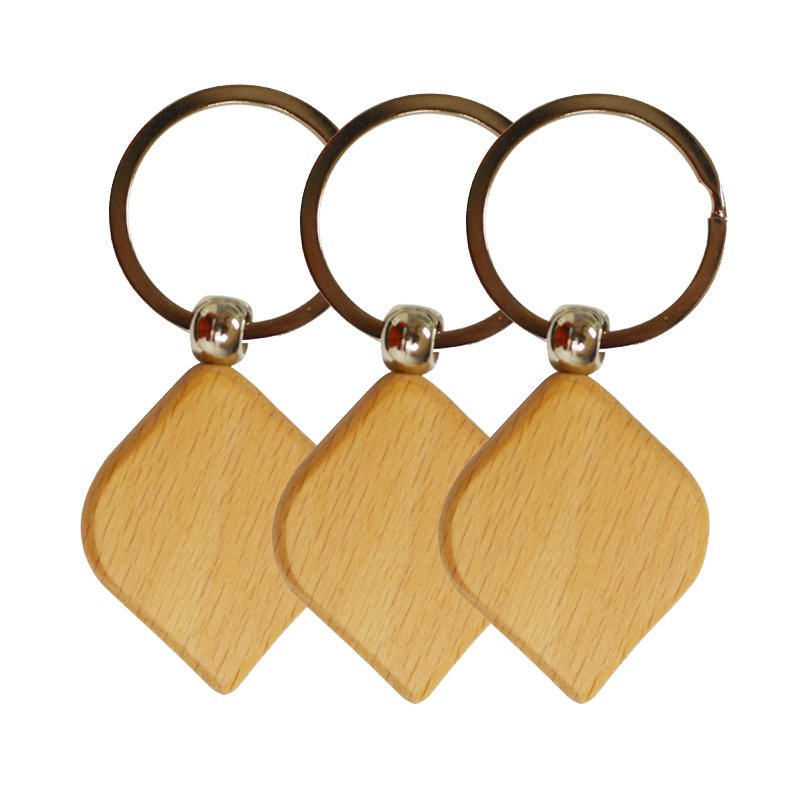 Wood Keychain Custom Wooden Key Chains Bulk Key Ring With Name