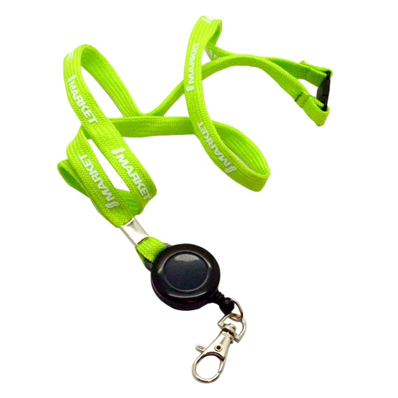 Retractable Key Ring Tube Lanyard Keychain Printed Key Chains