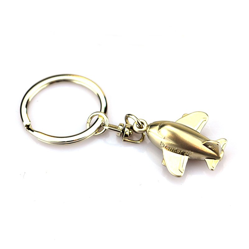 Large Key Rings Ariplane Keychain Custom Metal 3D Plane Key Chain