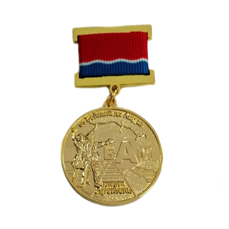 Custom Army Honor Metal Gold Military Award Medal With Ribbon