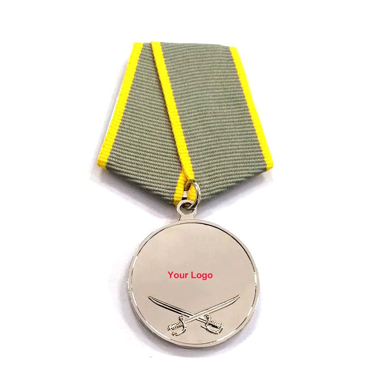 Custom Army Honor Metal Gold Military Award Medal With Ribbon