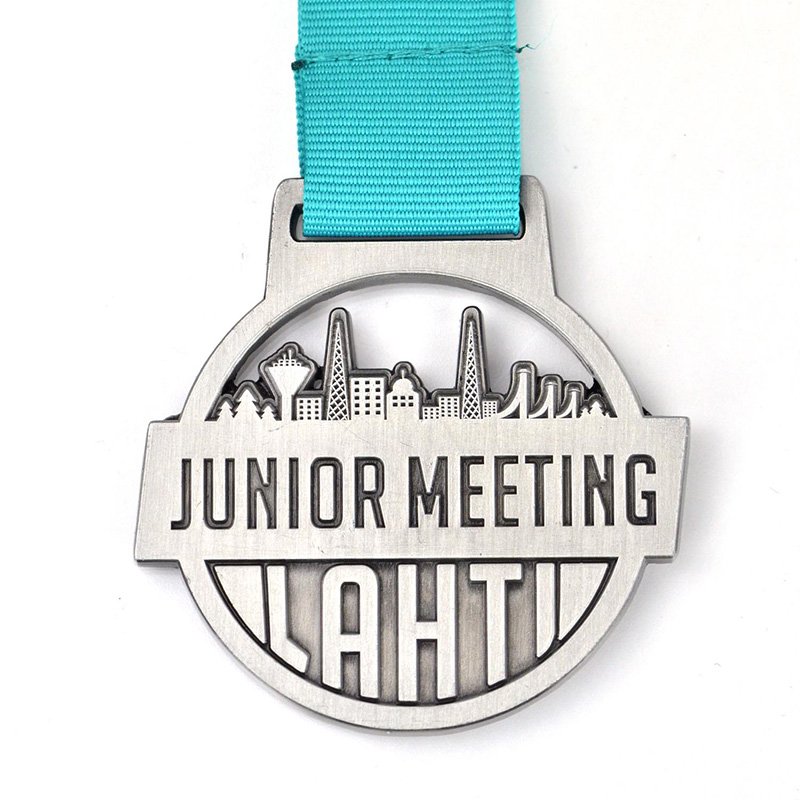 Silver Marathon Award Medal Mader Custom Metal Sports Medal