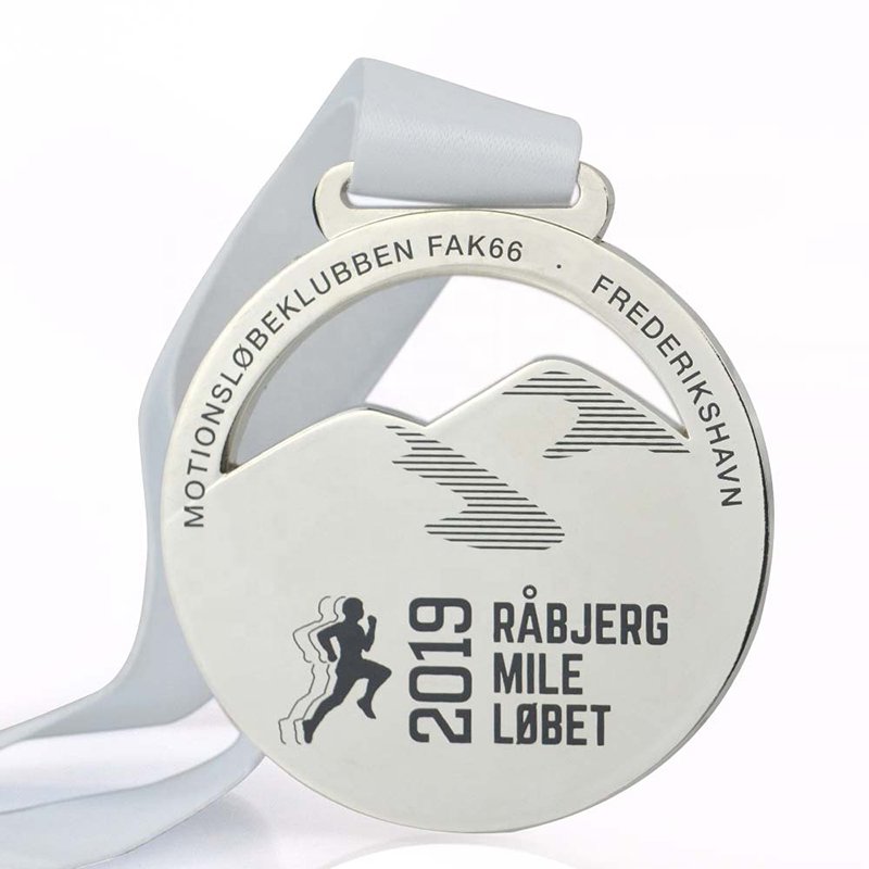 Silver Marathon Award Medal Mader Custom Metal Sports Medal