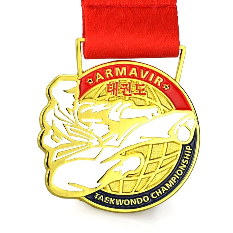 Ribbon Award Factory Custom Die Cast Medallion Metal Medals