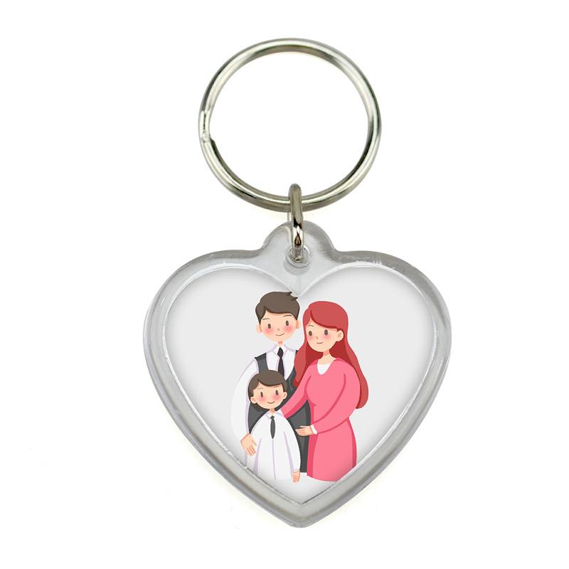 Clear Acrylic Epoxy Heart Keychain Blanks Wholesale Custom