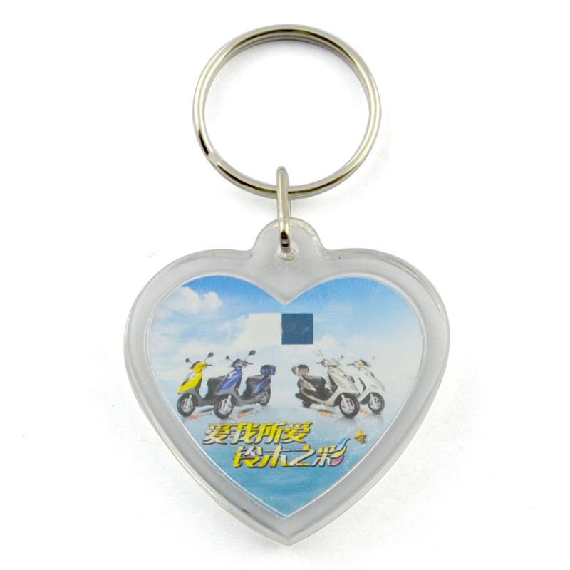 Clear Acrylic Epoxy Heart Keychain Blanks Wholesale Custom