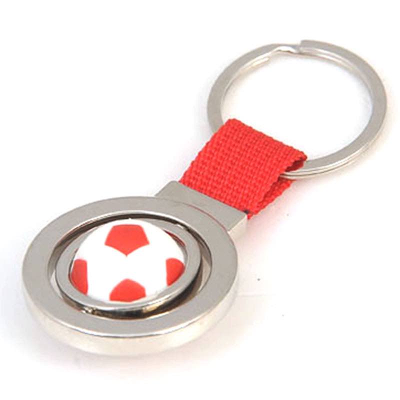 Customised Key Chain 3D Metal Rotatable Sports Football Keychain