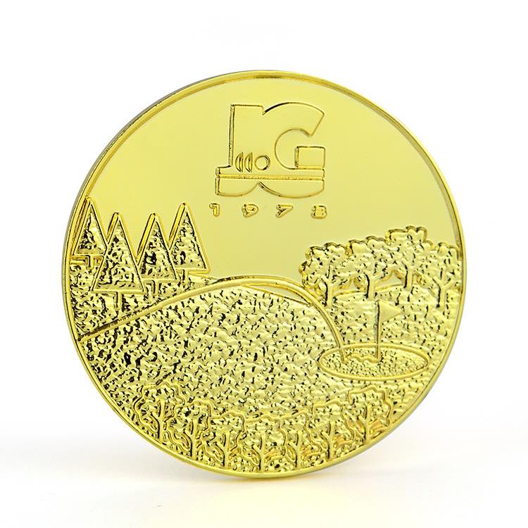 3D Gold Commerative Coin Medallion Custom Plated