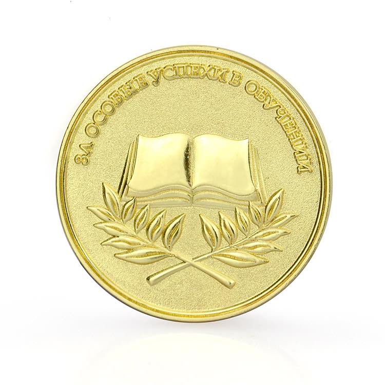 3D Gold Commerative Coin Medallion Custom Plated