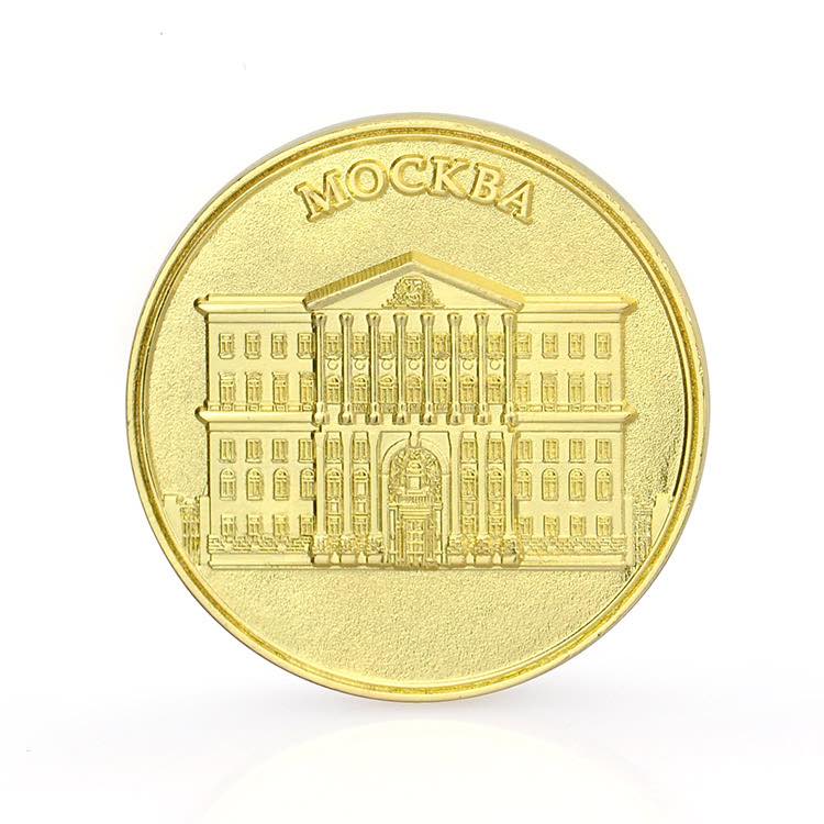 3D Gold Commerative Coin Medallion Custom Plated