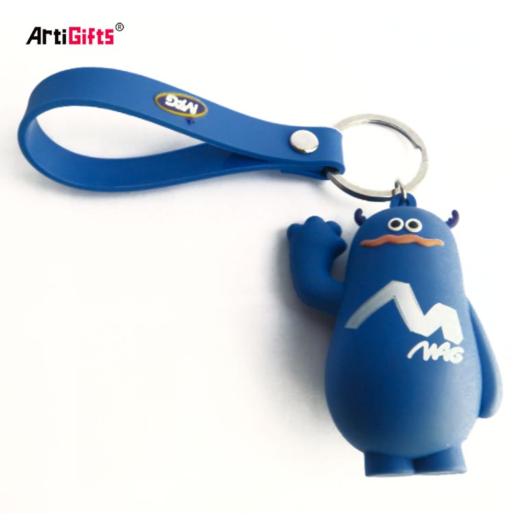 Pvc Keychain 3D Customized Cartoon Bear Phone Strap Keychain