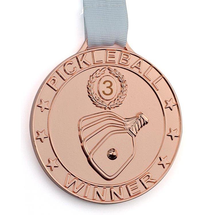 Gold Silver Bronze Pickleball Medals Die Cast Models