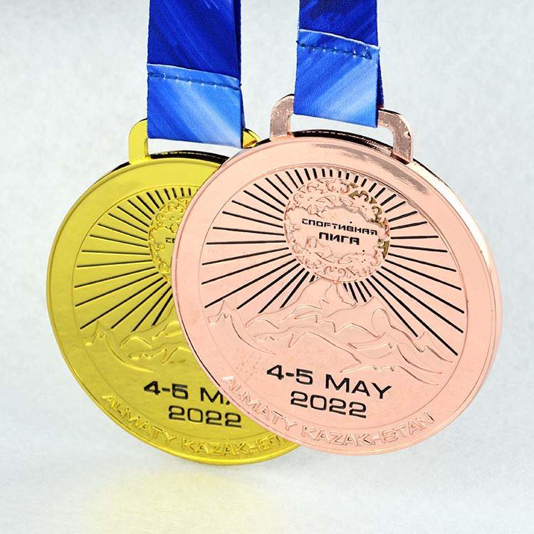 Weightlifting Medal Custom Logo Metal Engraved Medal