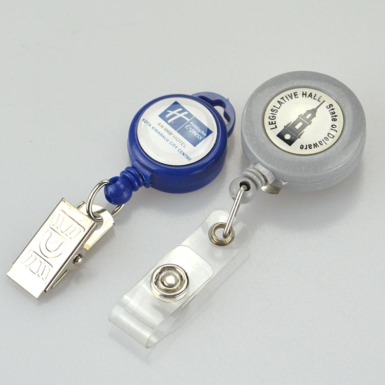 Bulk Blank Cute Badge Reel Retractable Wholesale With Hook