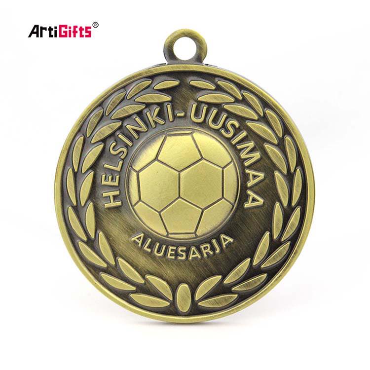 Customized Commemorative Soccer Coins And Medals Copper